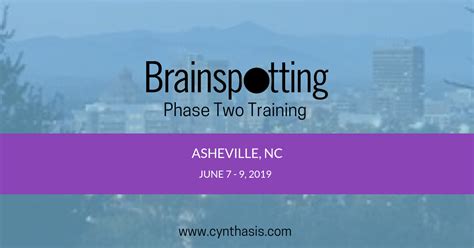 brainspotting phase two training asheville nc cynthasis