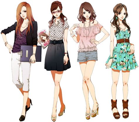 Красивые девушки аниме Эскиз модели Дизайнер одежды Рисование моды