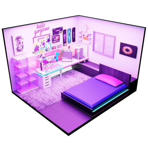 3d Gaming Rooms On Behance