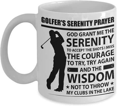 Golfers Serenity Prayer Coffee Mug Great T Men Women Dad
