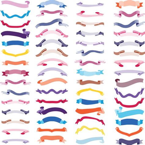 Set Of Design Elements Banners Ribbons Vector Stock Image Vectorgrove