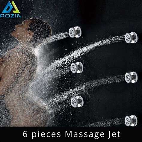 Aliexpress Buy Body Massage Jet 6 Pieces Brass Spa Shower Sprayer