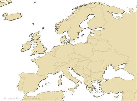 Europe Blank Map 16 Best Black And White Printable Europe Map
