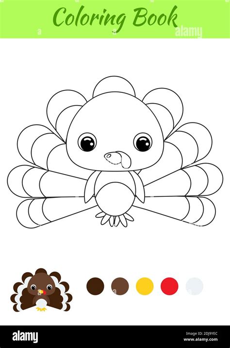 Coloring Book Little Baby Turkey Coloring Page For Kids Educational