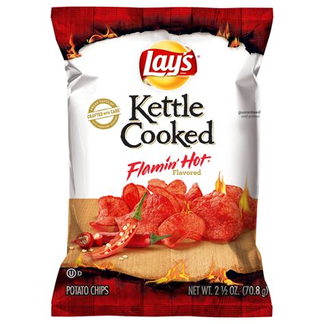 Save On Lays Kettle Cooked Potato Chips Flamin Hot Flavored Order Online Delivery Martins