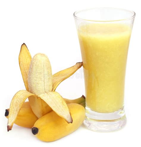 Banana Juice With Fresh Fruits Stock Photo Image Of Refreshment Milk