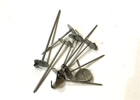 14ga Galvanized Steel Lacing Anchor Pins Fixing Rock Wool With Dome Cap