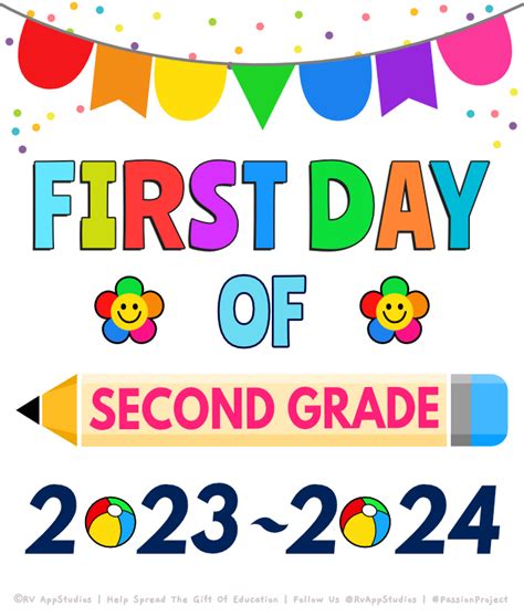 ‘first Day Of 2nd Grade Printables For The Year 2022 2023