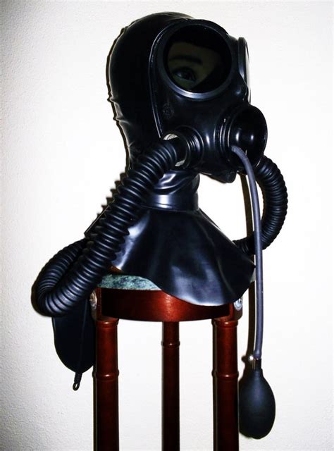 Fetish Heavy Rubber Latex Sf10 S10 Gas Mask Hood With Twin Etsy