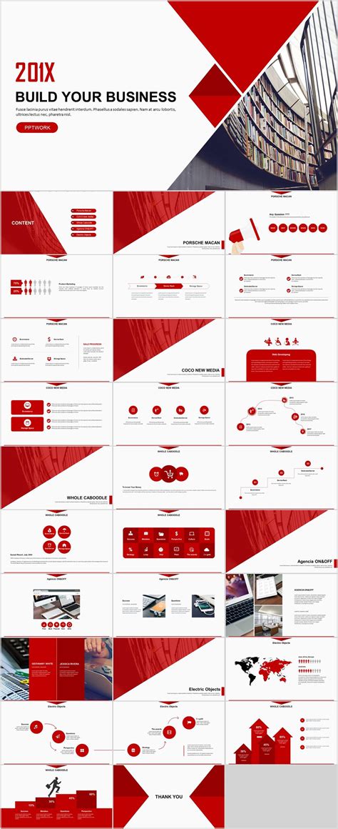 30 Red Business Report Powerpoint Templates Infographicsanimation 580