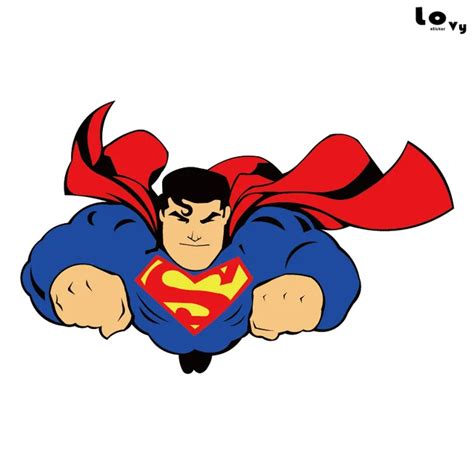 Buy Cartoon Superman Wall Sticker Creative Printed