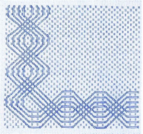 Huck Weaving Border Pattern 1 Swedish Weaving Patterns Swedish
