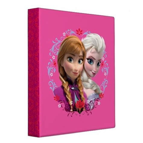 Anna And Elsa Strong 3 Ring Binder Zazzle Disney Frozen Birthday