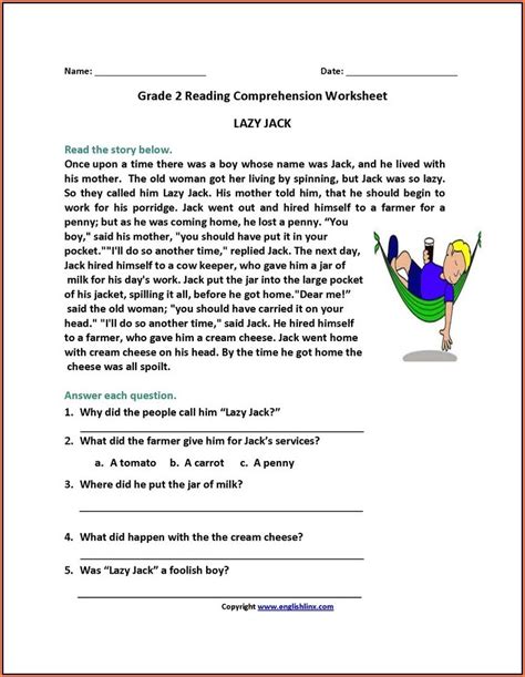 Reading Worksheet For 3rd Graders Worksheet Resume Examples