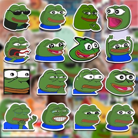 Pepe Frog Emotes Pack 2 Twitch Emotes Drawing Illustr