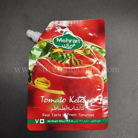 Custom Stand Up Spout Pouch Liquidjuicetomato Paste Ketchup