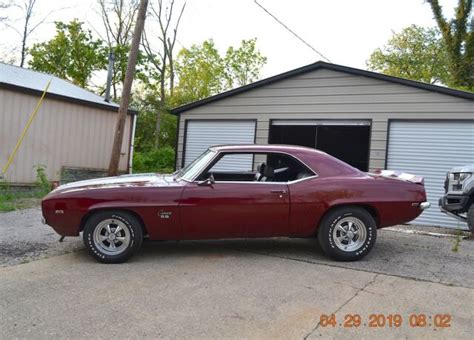 1969 Camaro Ss 350 4spd 12 Bolt Solid Straight Sharp Maroon With White