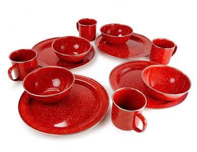 In most cases, most campers pack a few items from their kitchen to use during the camp. GSI SS Rim camp enamel dinnerware Cups, Plates & Bowls red ...