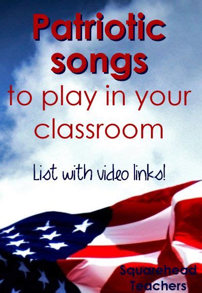 Incorporating patriotic songs into the elementary music classroom is so important. Patriotic Song List sticker | Patriotic classroom ...