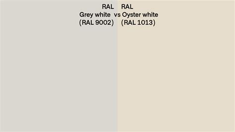 Ral Grey White Vs Oyster White Side By Side Comparison