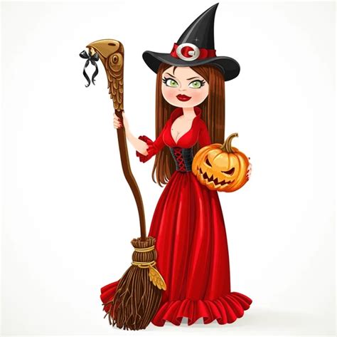 vector beautiful witch in cloak stock vector image by ©yadviga 1461311
