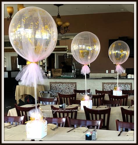 Tulle Covered Balloons With Glitter And Confetti Elegantballoons Tulle
