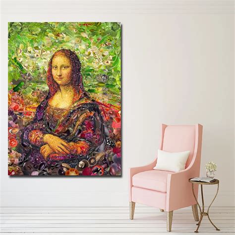 Abstract Art Oil Painting Canvas Printed Painting Mona Lisa Portrait