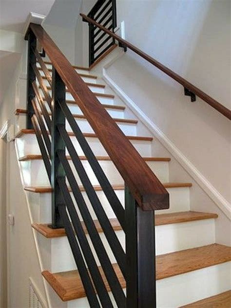 Pin By Babz™ On Ꭿ Mo∂ern Farmhouse Interior Stair Railing Modern