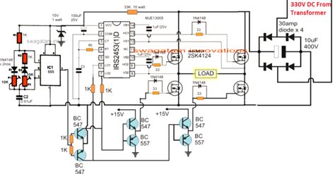Simple Ic 555 Inverter Circuit