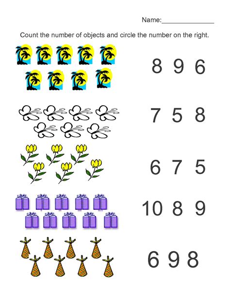 Numbers 1 20 Worksheets For Kindergarten