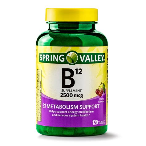Tablets, capsules, drops and injections. Spring Valley Vitamin B12 Tablets, 2500 mcg, 120 Ct ...