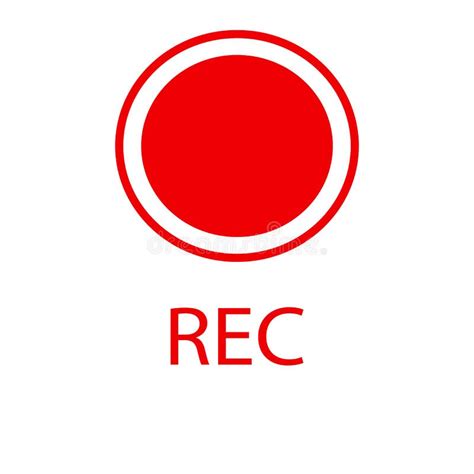 Rec Record Button Trendy Flat Style Vector Icon Symbol For Your Web