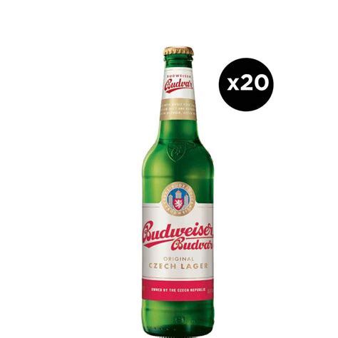 Budweiser Budvar Czech Lager 500ml Bottles 5 Abv 20 Pack