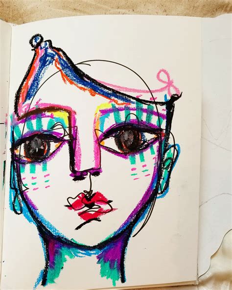 Abstract Portrait Quirky Face Quirky Art Quirky Portrait Colorful
