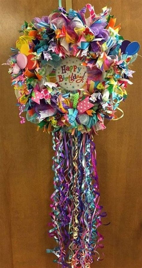 This Listing Is For One Happy Birthday Burlap Wreath With Sparkle Super Cute Whimsical Item