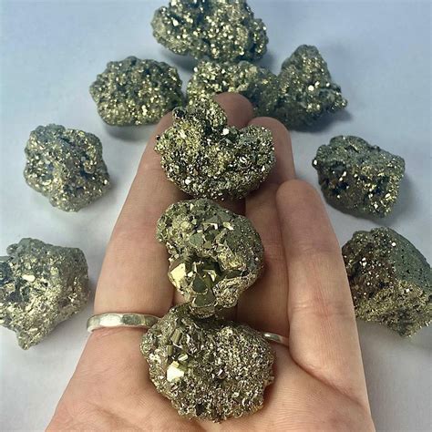 Crystals Pyrite Chunks Natures Treasures