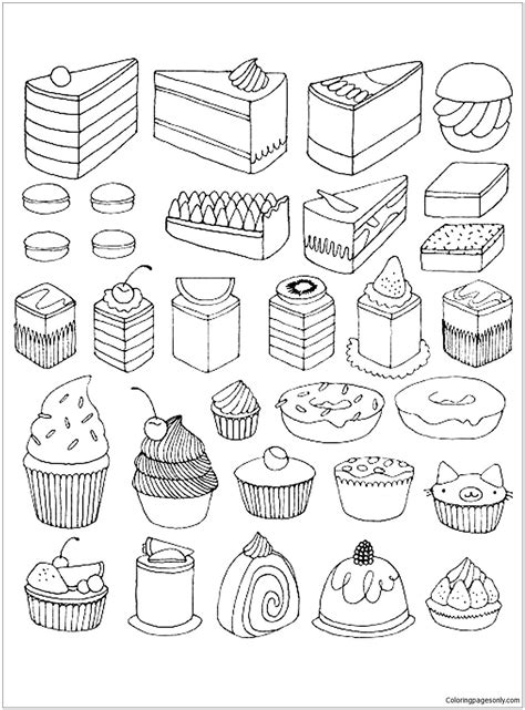 These are just a few benefits your kid can acquire from our easy. Desserts Coloring Pages - Coloring Home
