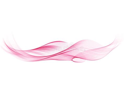 Vector Pink Abstract Decorative Wave Isolated On White Background Stock