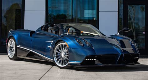 2018 pagani huayra roadster clad in blue carbon is just about perfect carscoops