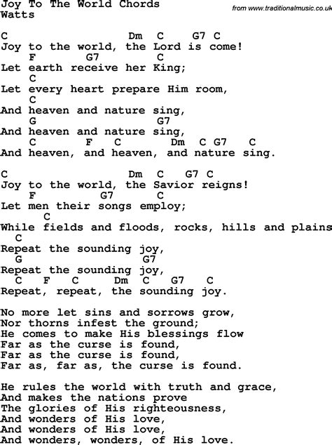 Printable Joy To The World Lyrics
