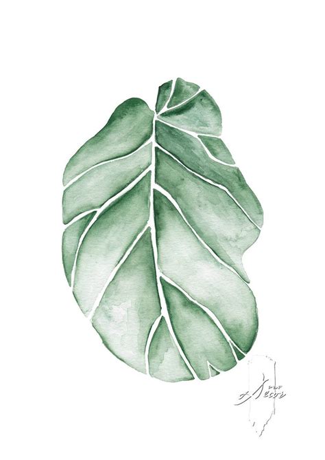 Tropical Leaves Watercolor Tropical Print Botanical Watercolor