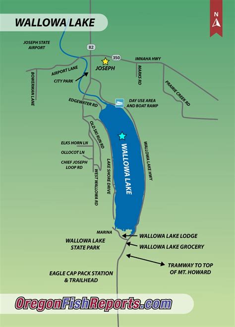 Wallowa Lake Joseph Or Fish Reports And Map