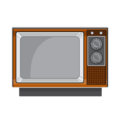 Vintage Television Set 1970s Retro Style 2255122 Vector Art At Vecteezy