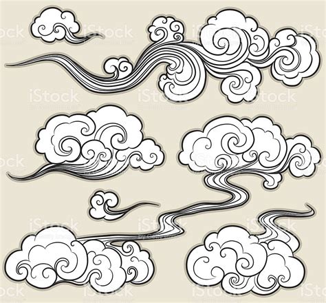 Oriental Cloud Royalty Free Stock Vector Art Cloud Tattoo Oriental