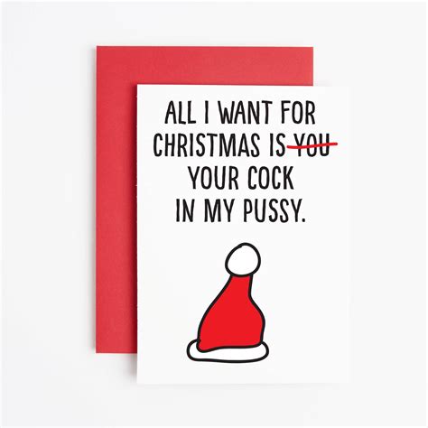 rude christmas card funny christmas card pussy card etsy