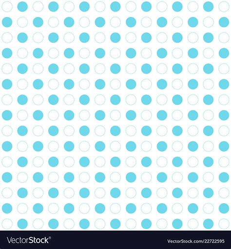 Blue Polka Dots Seamless Pattern On White Vector Image