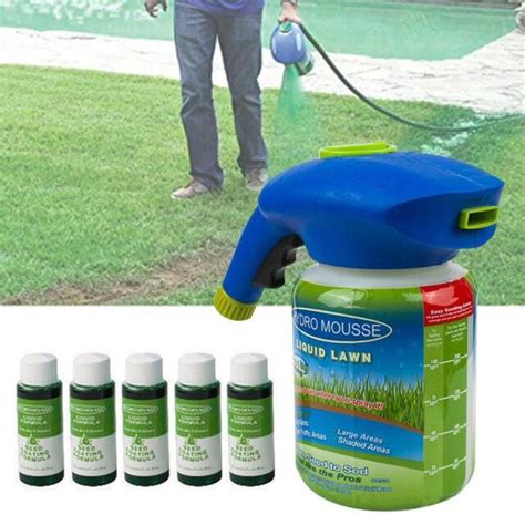 Lawn Fertilizer Hydro Mousse Refill Kit Seed Grass 2 Lbs 2 Bottles