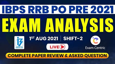 IBPS RRB PO Prelims Exam Analysis 2021 2nd Shift 1st August Paper
