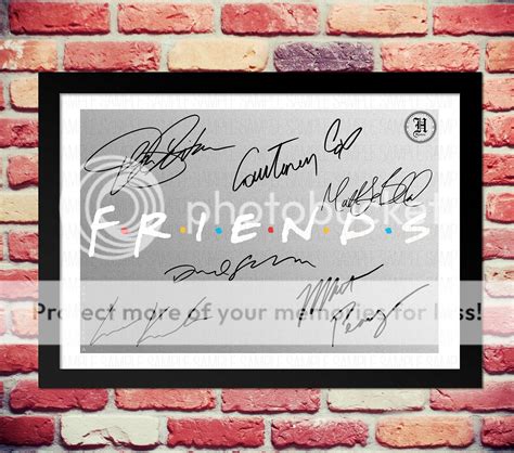 Friends Cast Signed Autograph Print Poster Photo Tv Show Series Season