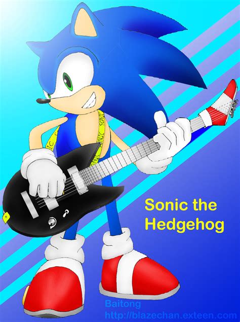 Sonic With Electic Guitar By Baitong9194 On Deviantart